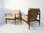 Teak/Wicker Seating Suite Sofa And 2 Easy Chairs Design Carl Straub Goldfeder