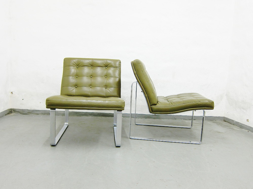 2 Lounge Chairs Design Torben Lind & Ole Gerlov Knudsen for Cado