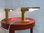 2 Space Age Metal Table Lamps Chrome Yellow 60s 70s