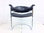 Chrom Leder Stuhl Design Vittorio Introini für Mario Sabot 60er 70er