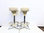 2 Bar Stools Hollywood Regency Design from the 70s Brass Chrome Leather